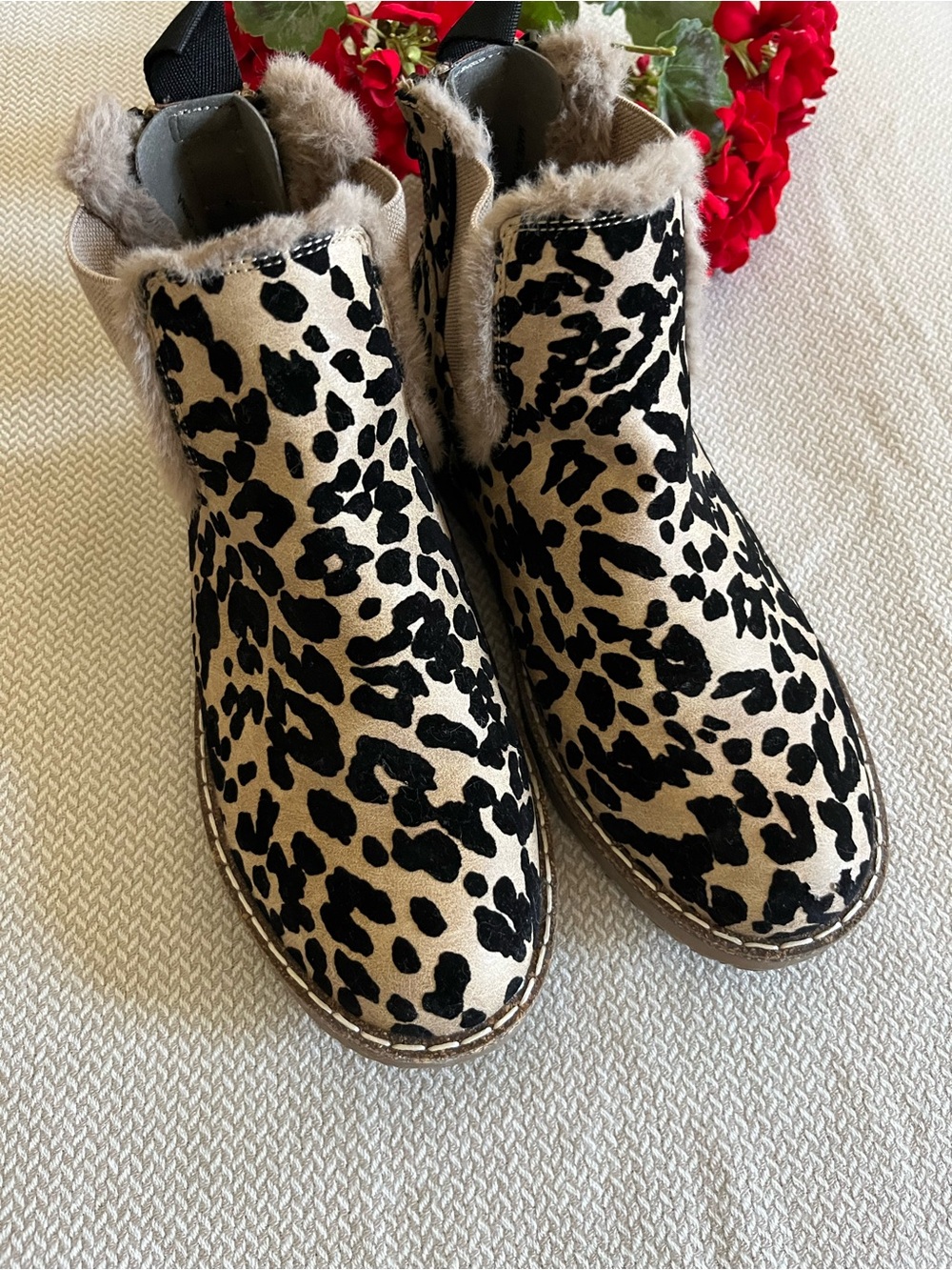 Blowfish Malibu Animal Print Chelsea Booties Size 10